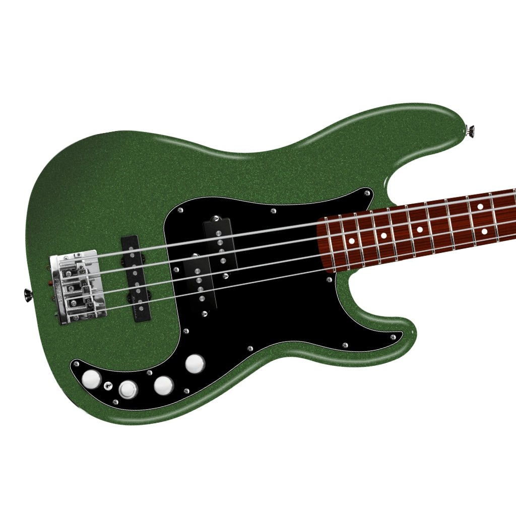 Fender Player II Modified Active Precision Bass - Harvest Green Metallic, Rosewood Fingerboard Bass Guitars Sky Music