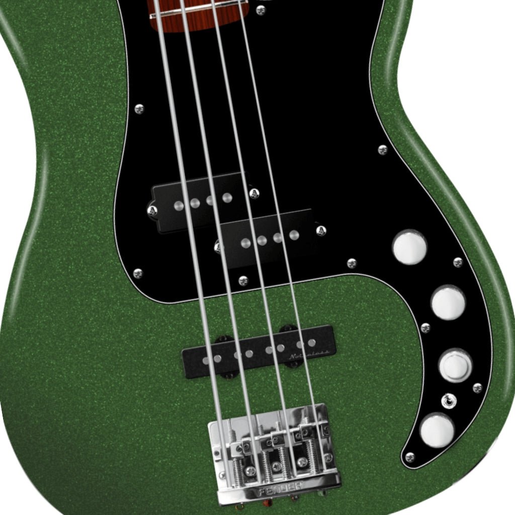 Fender Player II Modified Active Precision Bass - Harvest Green Metallic, Rosewood Fingerboard Bass Guitars Sky Music