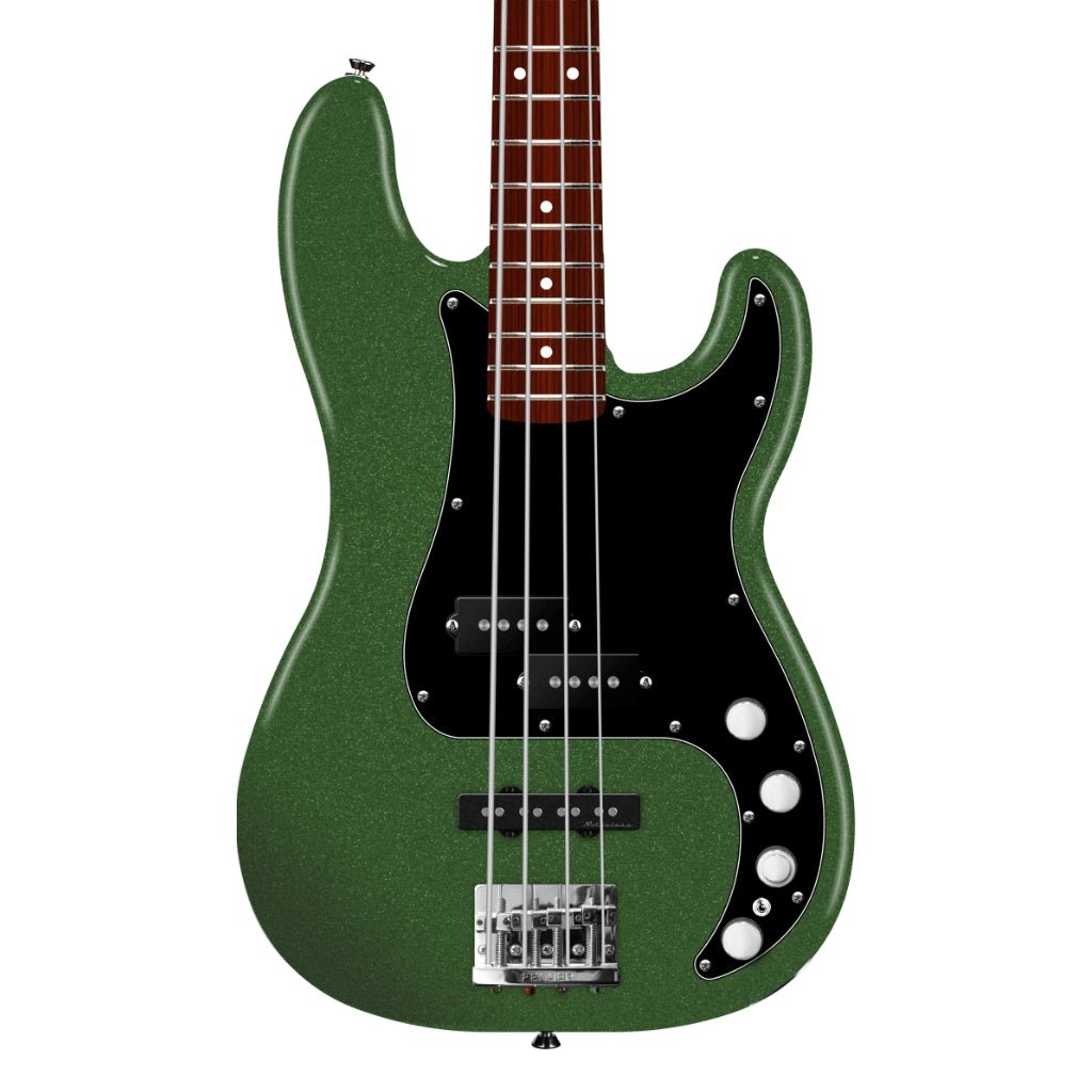 Fender Player II Modified Active Precision Bass - Harvest Green Metallic, Rosewood Fingerboard Bass Guitars Sky Music