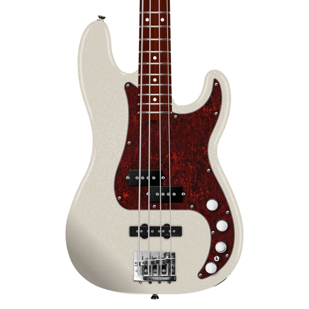 Fender Player II Modified Active Precision Bass - Olympic Pearl, Rose Fingerboard Bass Guitars Sky Music