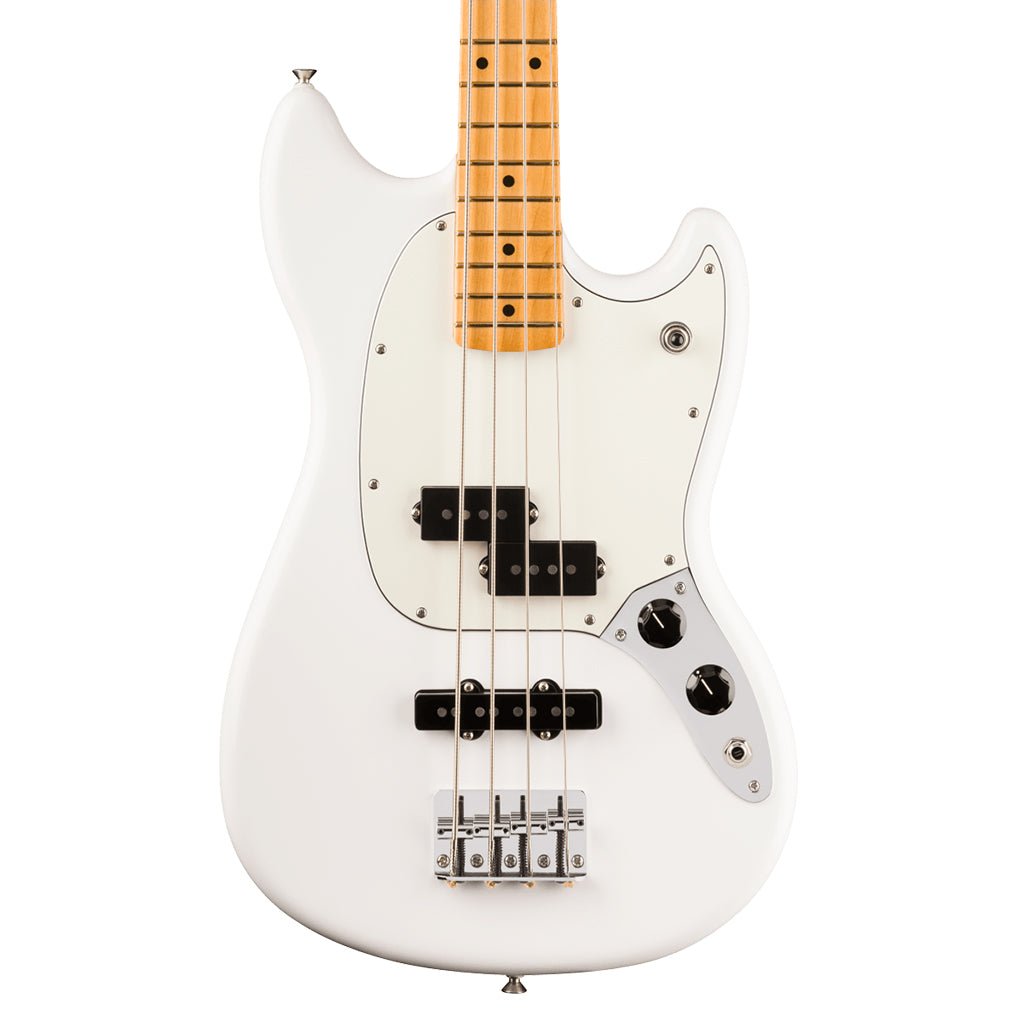 Fender Player II Mustang Bass Maple Fretboard Polar White Bass Guitars Sky Music