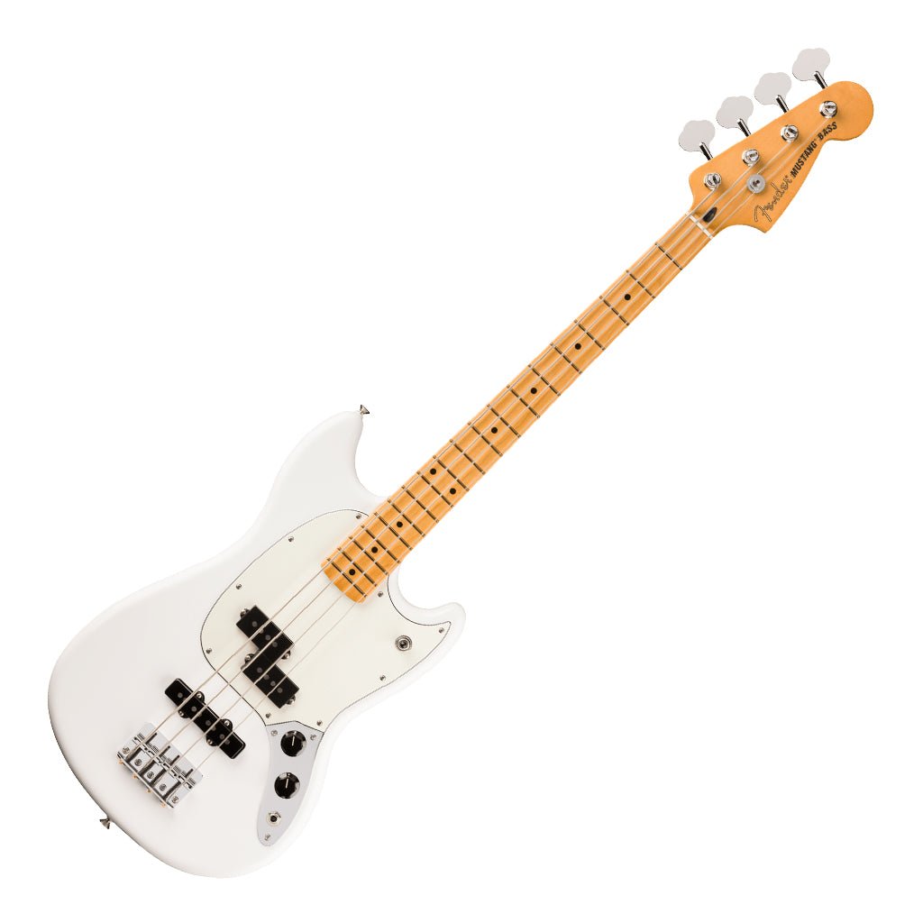 Fender Player II Mustang Bass Maple Fretboard Polar White Bass Guitars Sky Music