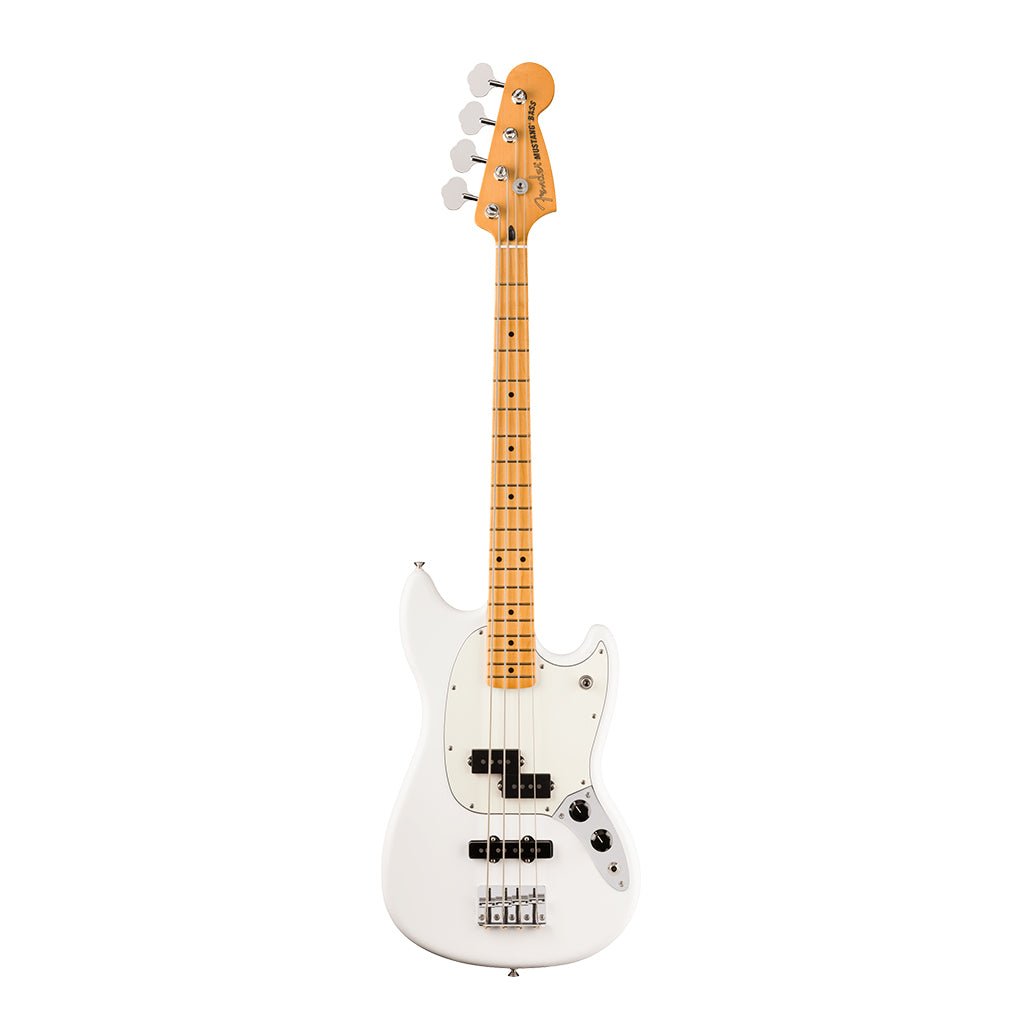 Fender Player II Mustang Bass Maple Fretboard Polar White Bass Guitars Sky Music