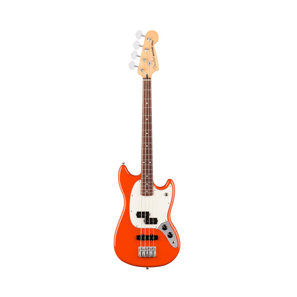 Fender Player II Mustang Bass PJ Rosewood Bass Guitar - Rallye Orange Bass Guitars Sky Music