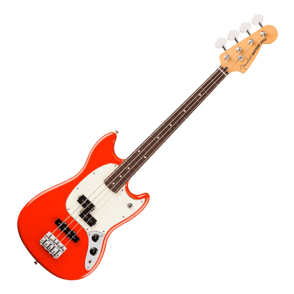 Fender Player II Mustang Bass Rosewood Fretboard Coral Red Bass Guitars Sky Music