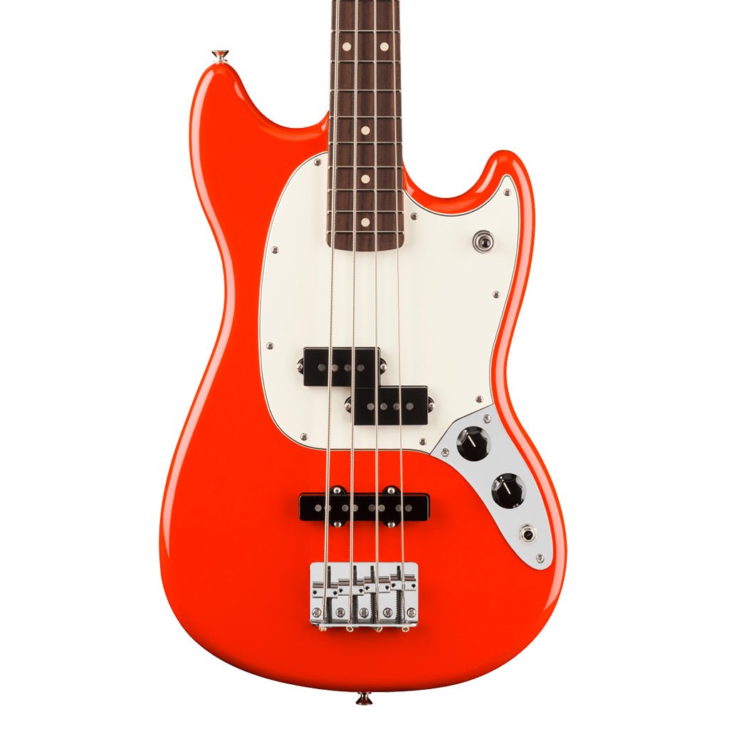 Fender Player II Mustang Bass Rosewood Fretboard Coral Red Bass Guitars Sky Music
