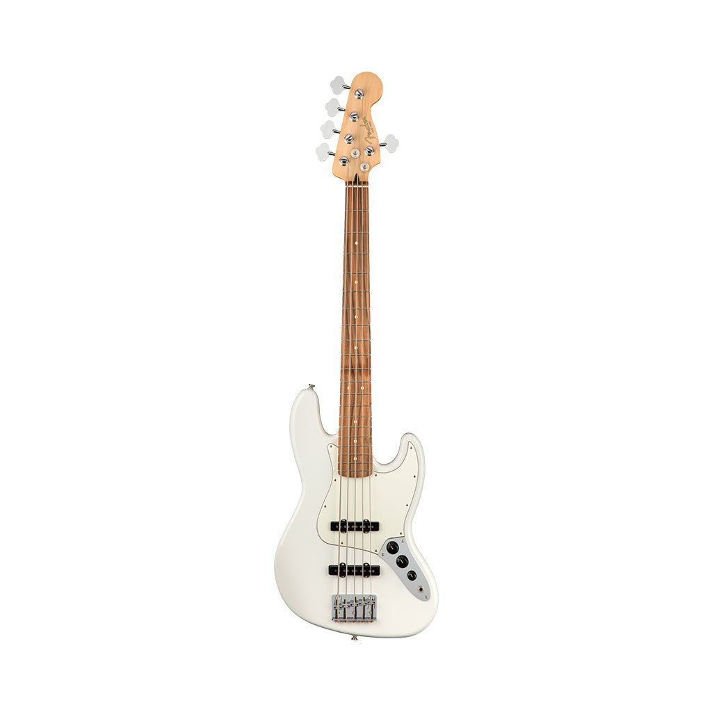 Fender Player Jazz Bass V Pau Ferro Fingerboard - Polar White Bass Guitars Sky Music