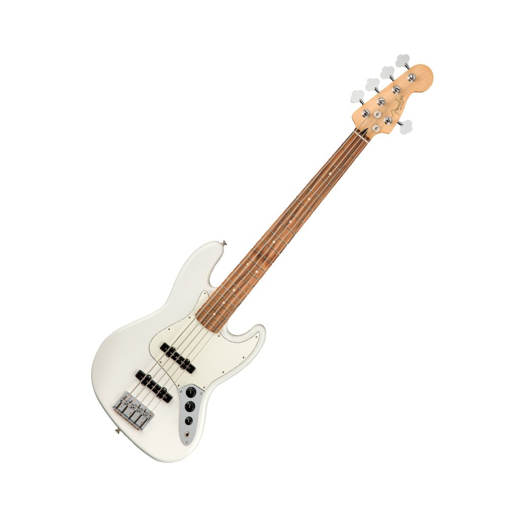 Fender Player Jazz Bass V Pau Ferro Fingerboard - Polar White Bass Guitars Sky Music