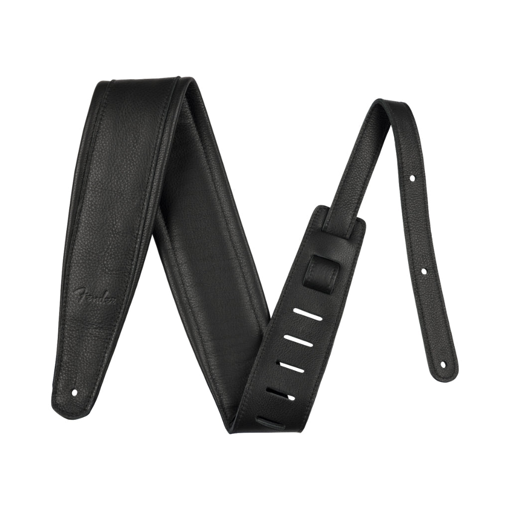 Fender Premium Leather Guitar Strap - Black, 3.5" Guitar Straps Sky Music