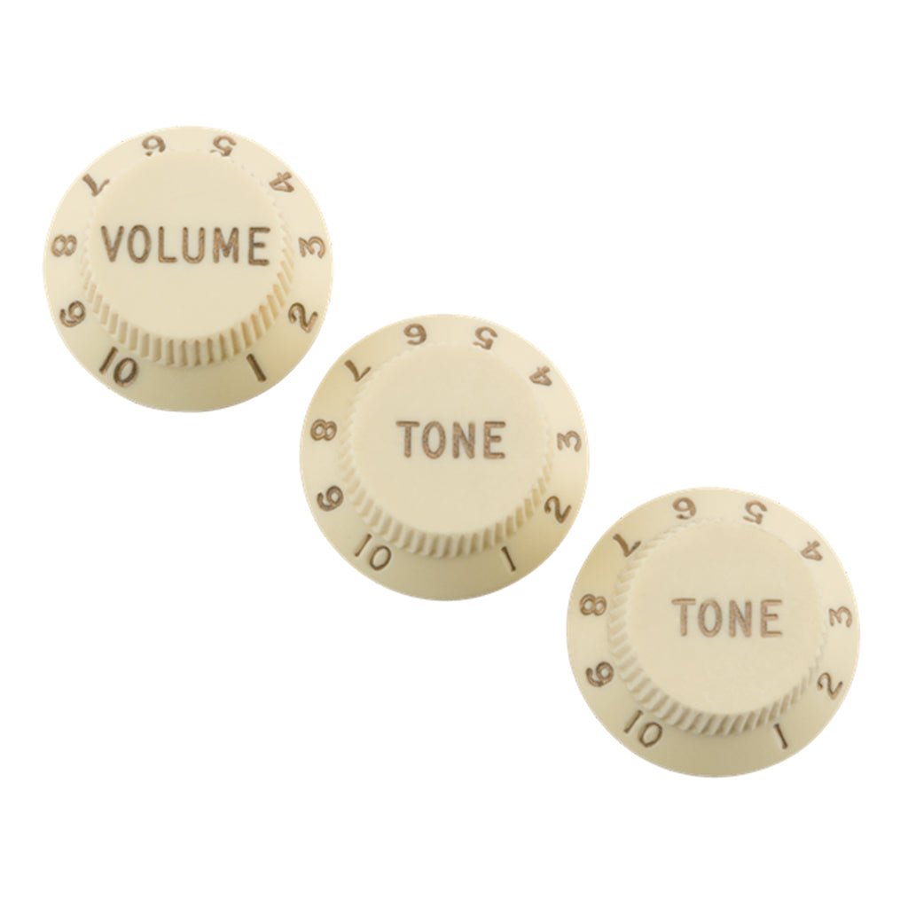 Fender Road Worn Strat Knobs Aged White Guitar Spare Parts Sky Music