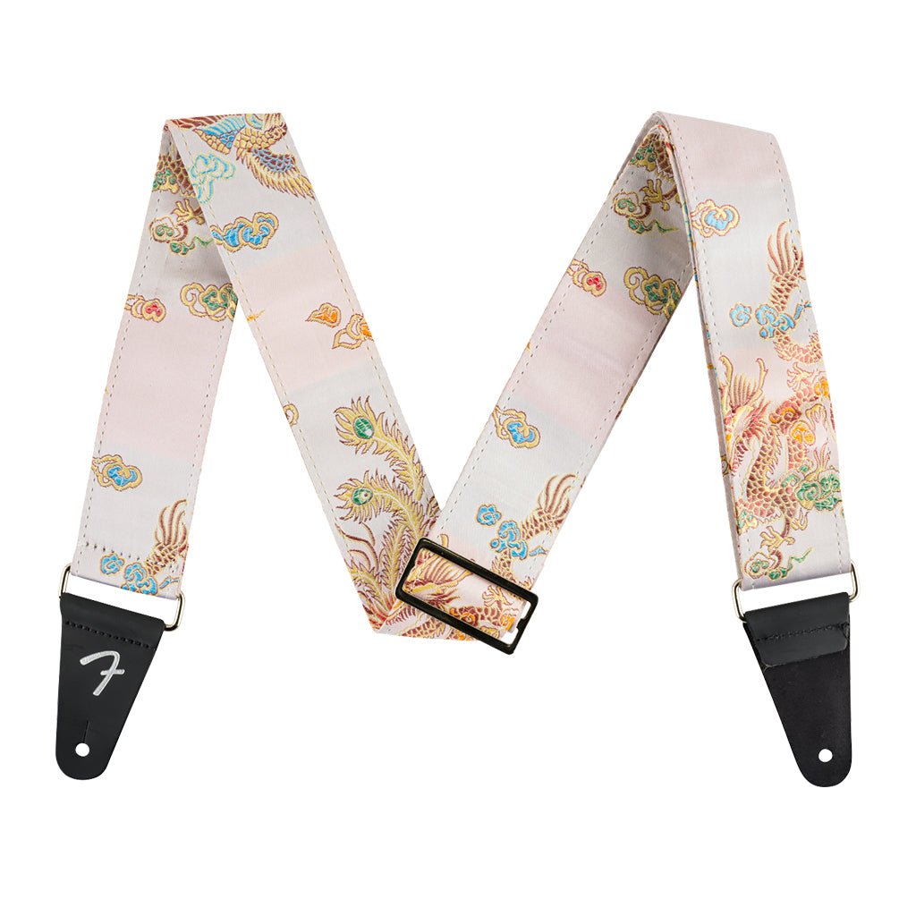 Fender Satin Dragon 2" Guitar Strap - Ivory Guitar Straps Sky Music