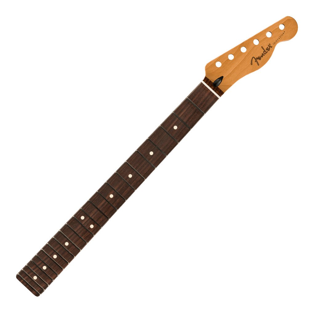Fender Satin Roasted Maple Telecaster Neck - 22 Jumbo Frets 12" - Rosewood - Flat Oval Shape Guitar Spare Parts Sky Music