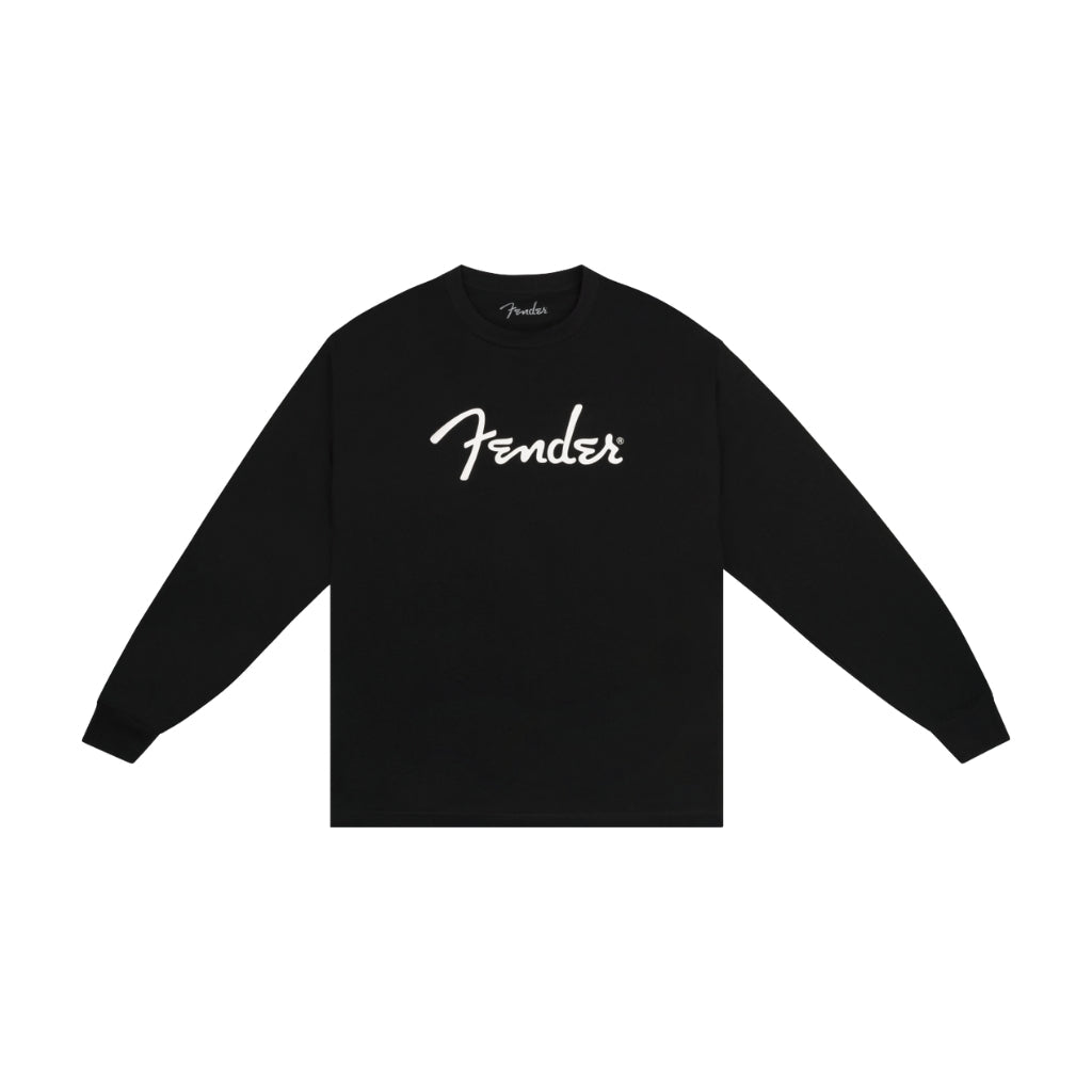 Fender Spaghetti Logo Long Sleeve T-shirt - Black L Merchandise &amp; Apparel Sky Music