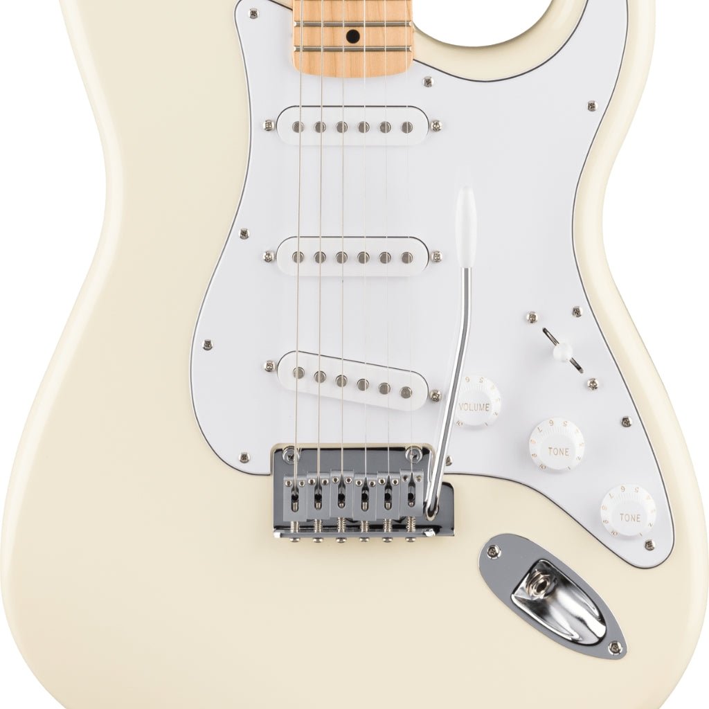 Fender Standard Stratocaster, Maple Fingerboard Electric Guitar - Olympic White Electric Guitars Sky Music