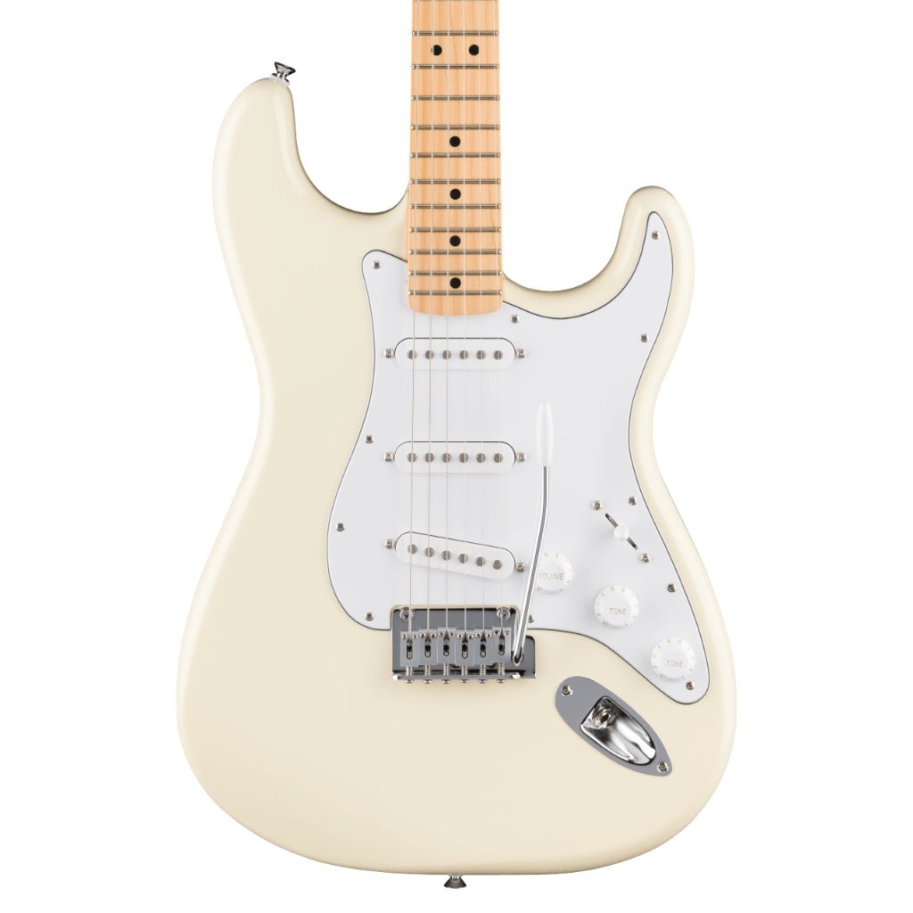 Fender Standard Stratocaster, Maple Fingerboard Electric Guitar - Olympic White Electric Guitars Sky Music