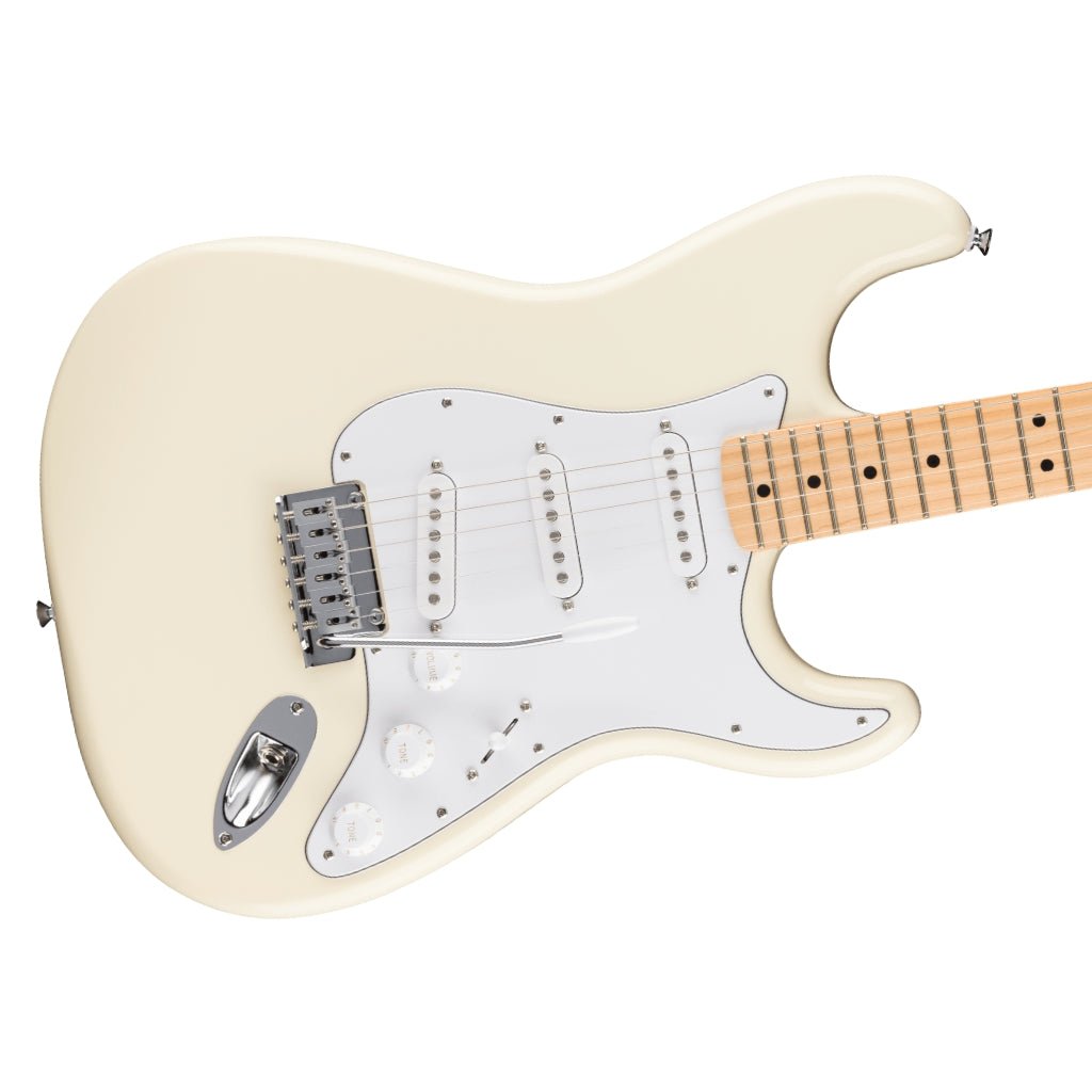 Fender Standard Stratocaster, Maple Fingerboard Electric Guitar - Olympic White Electric Guitars Sky Music