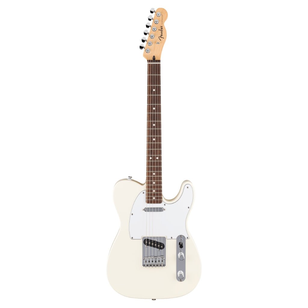 Fender Standard Telecaster, Laurel Fingerboard Electric Guitar - Olympic White Electric Guitars Sky Music