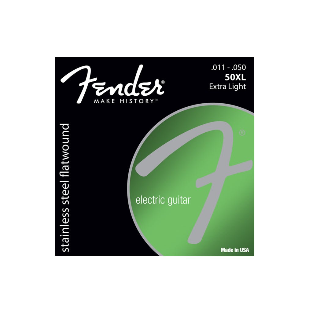 Fender SuperSonic 50XL Stainless Flatwound Ball End 11-50 Electric Guitar String - Extra Light Fretted Instrument Strings Sky Music