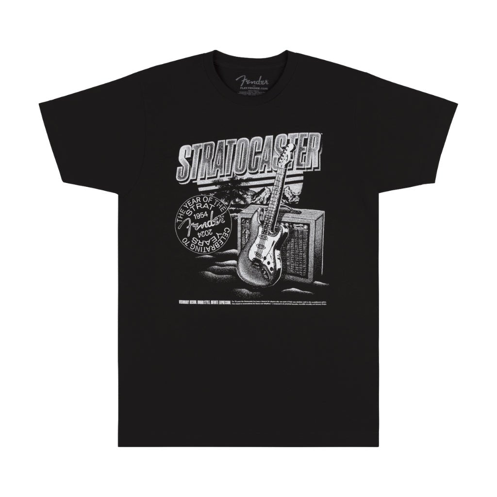 Fender Tee Stratocaster 70th Anniversary in Black - Medium Merchandise &amp; Apparel Sky Music