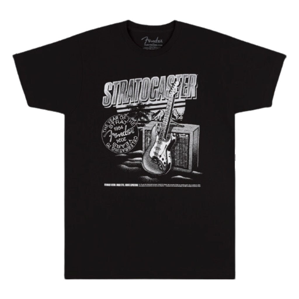 Fender Tee Stratocaster 70th Anniversary in Black - XXL Merchandise &amp; Apparel Sky Music