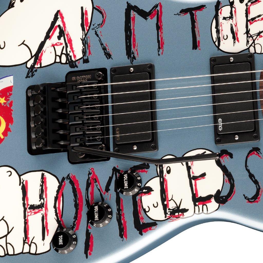 Fender Tom Morello Signature "Arm The Homeless" Electric Guitar - Blue Ice Metallic Electric Guitars Sky Music
