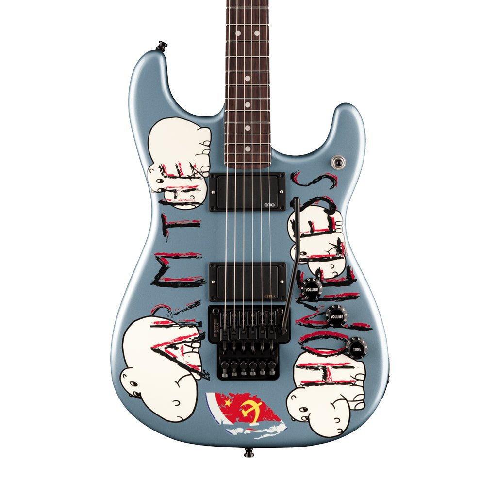 Fender Tom Morello Signature "Arm The Homeless" Electric Guitar - Blue Ice Metallic Electric Guitars Sky Music