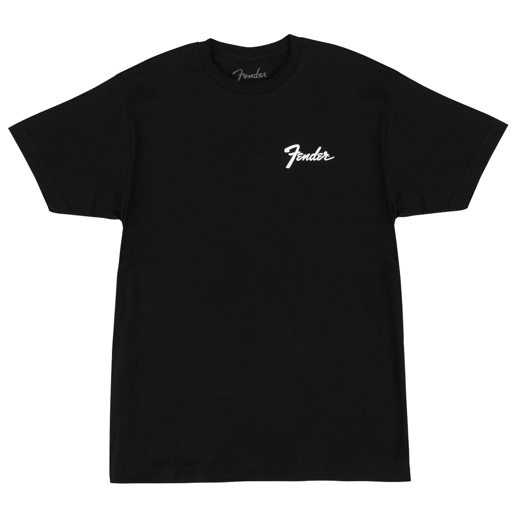 Fender Transition Logo Black Tee in Medium Merchandise &amp; Apparel Sky Music