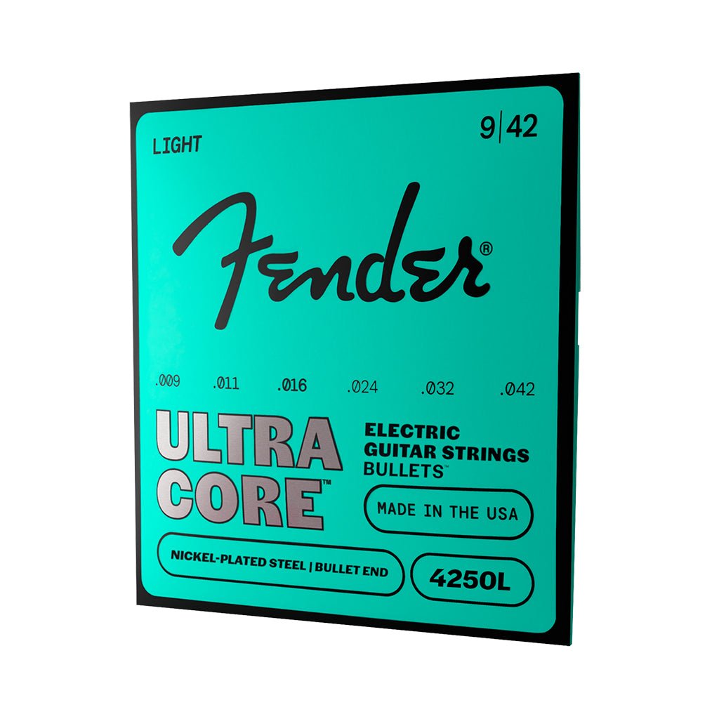 Fender Ultracore 4250L 9-42 Guitar Strings - Nickel Plated Steel Bullet End Fretted Instrument Strings Sky Music