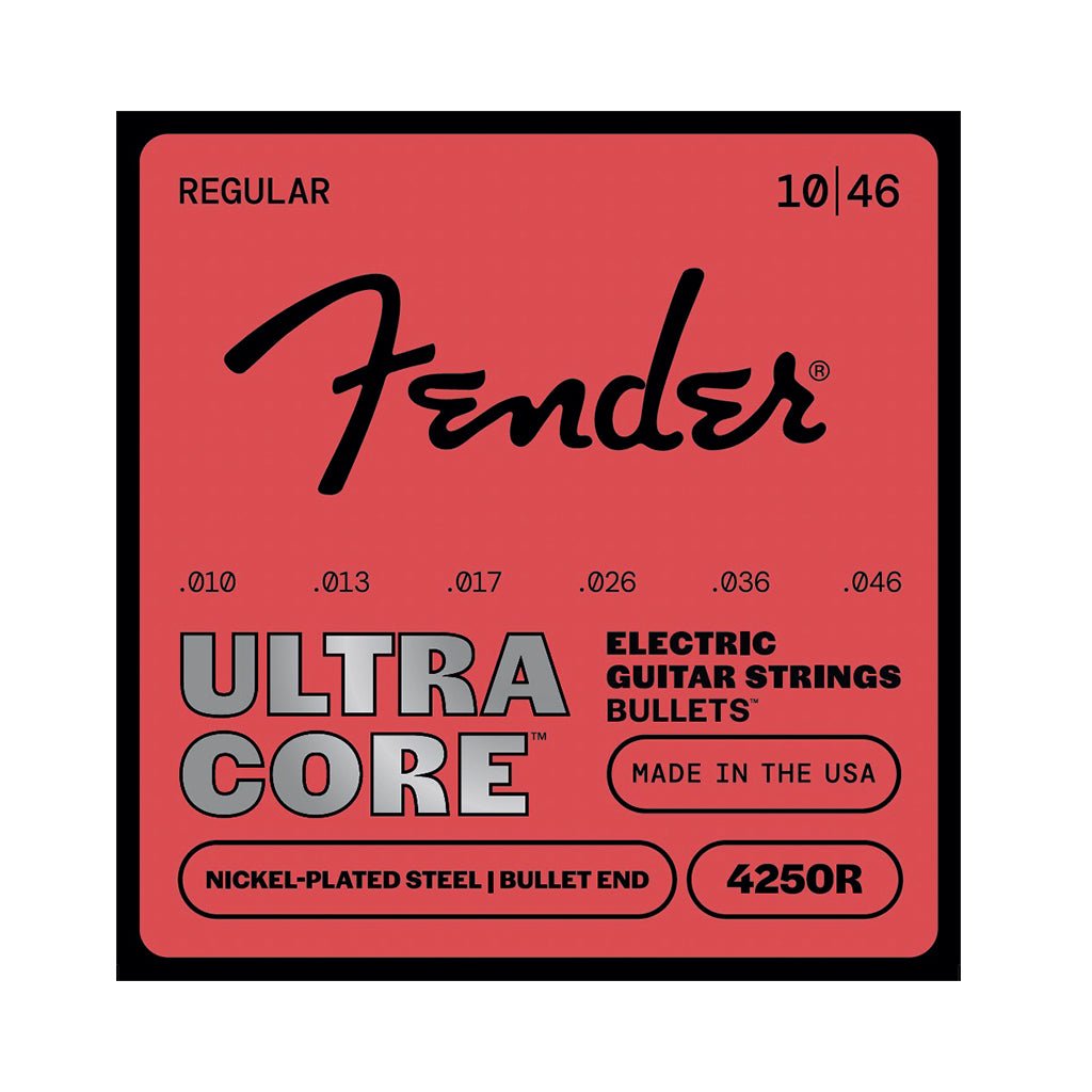 Fender Ultracore 4250R 10-046 Guitar Strings - Nickel Plated Steel Bullet End Fretted Instrument Strings Sky Music