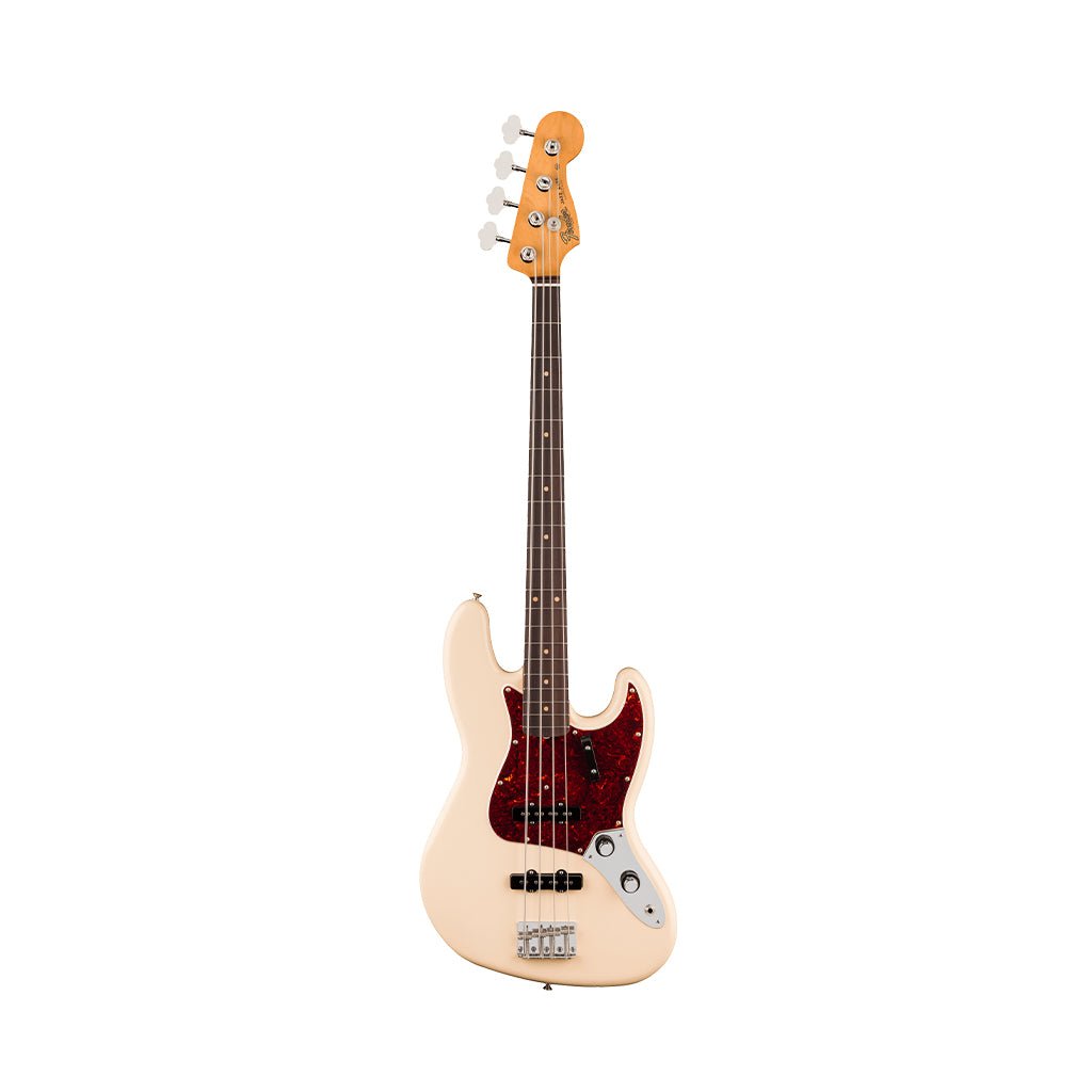Fender Vintera III Early 60s Jazz Bass Rosewood Bass Guitar - Olympic White Bass Guitars Sky Music
