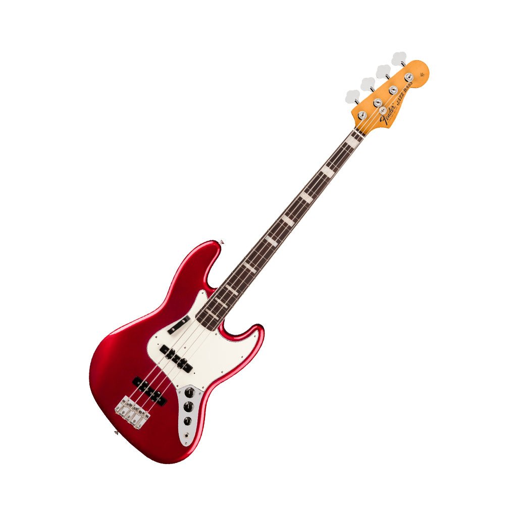 Fender Vintera III Early 70s Jazz Bass Rosewood Bass Guitar - Candy Apple Red Bass Guitars Sky Music