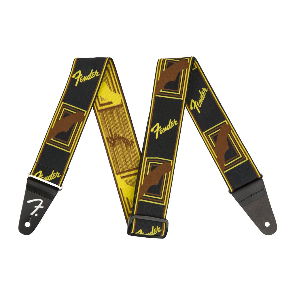 Fender Weightless Mono Strap - Black/Yellow/Brown Guitar Straps Sky Music