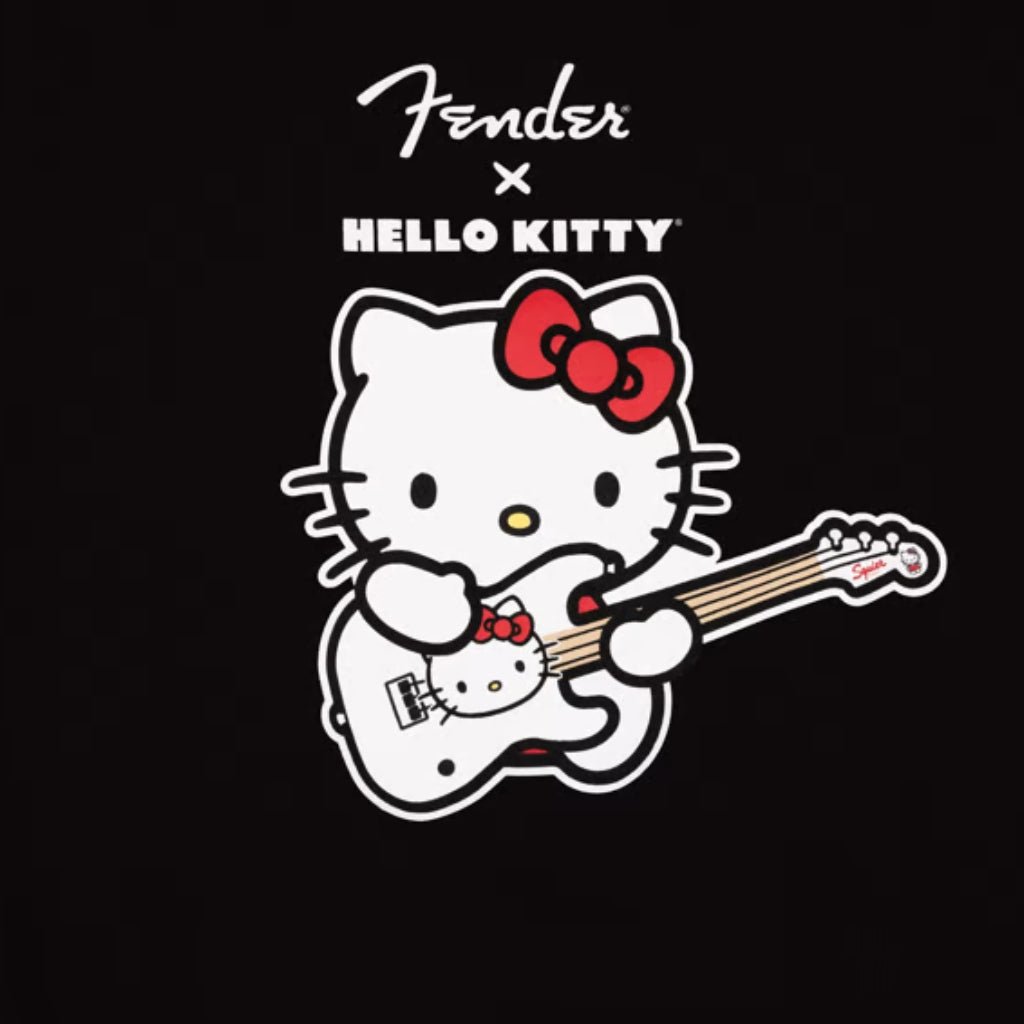 Fender x Hello Kitty Crewneck Logo Sweatshirt - S, Black Merchandise & Apparel Sky Music