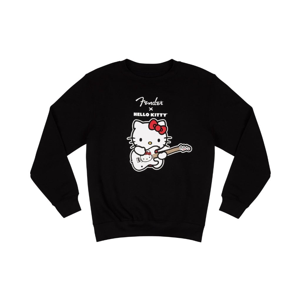 Fender x Hello Kitty Crewneck Logo Sweatshirt - S, Black Merchandise & Apparel Sky Music
