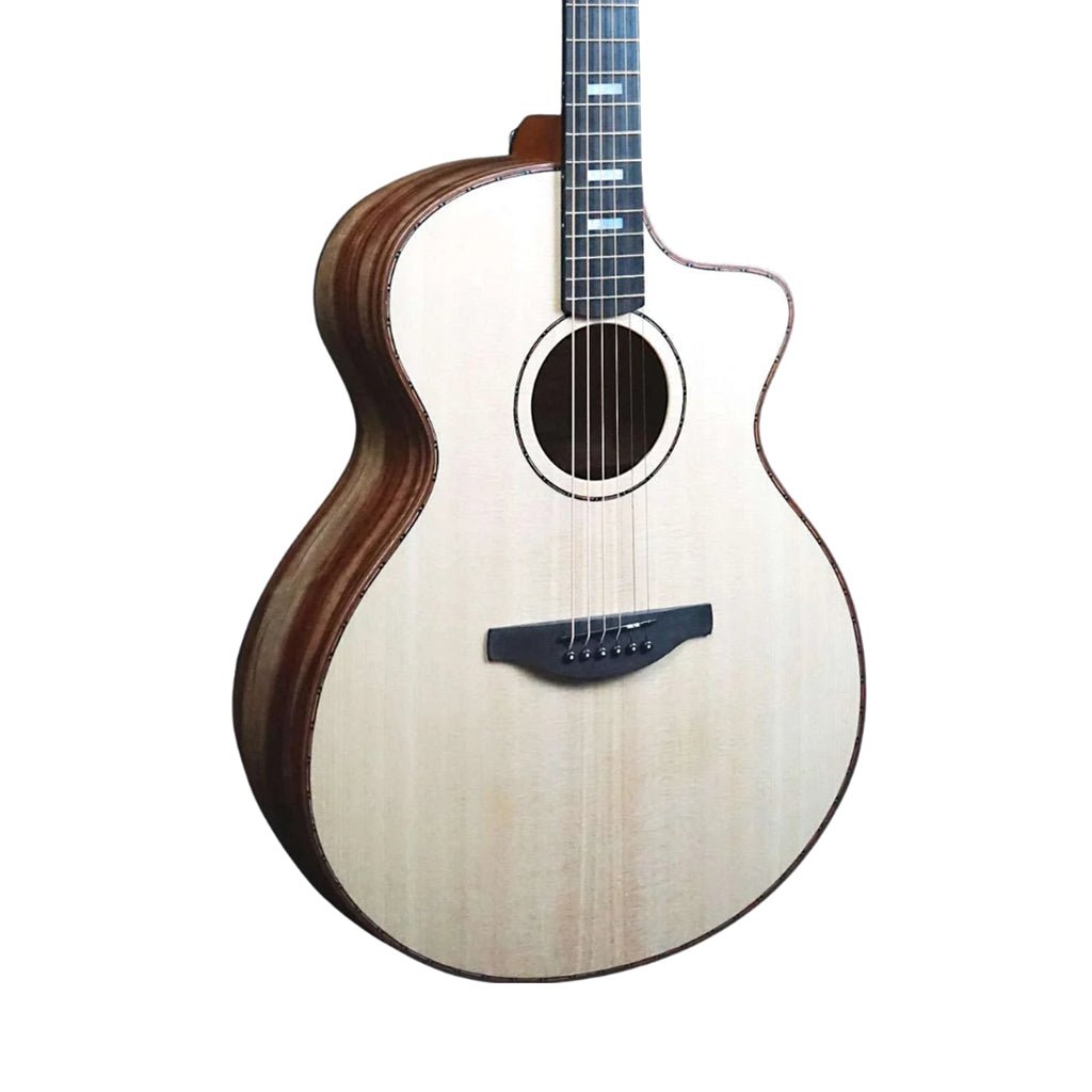 Fenech VTP Grand Auditorium Cutaway - Camphor Back and Sides Acoustic Guitars Sky Music