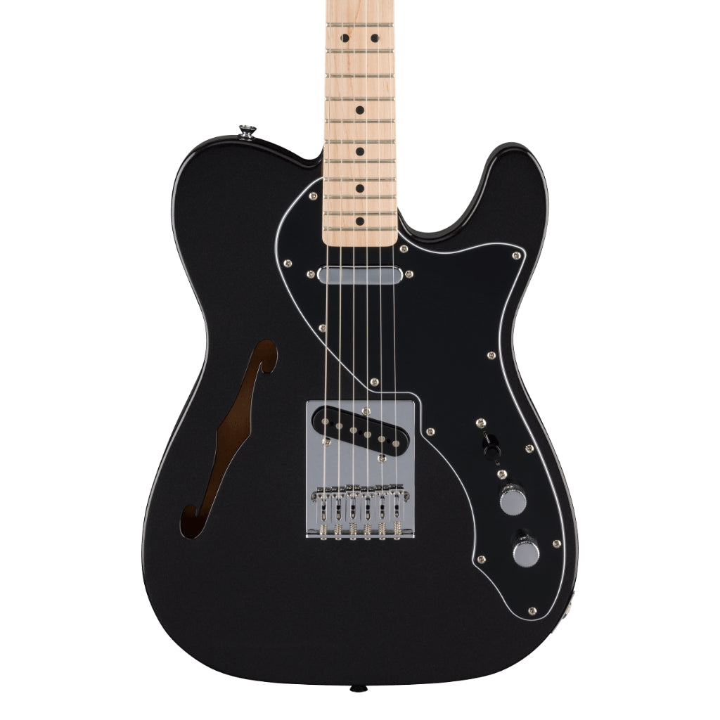 Squier - Limited Edition Affinity Series Telecaster Thinline - Metallic Black, Maple Fingerboard