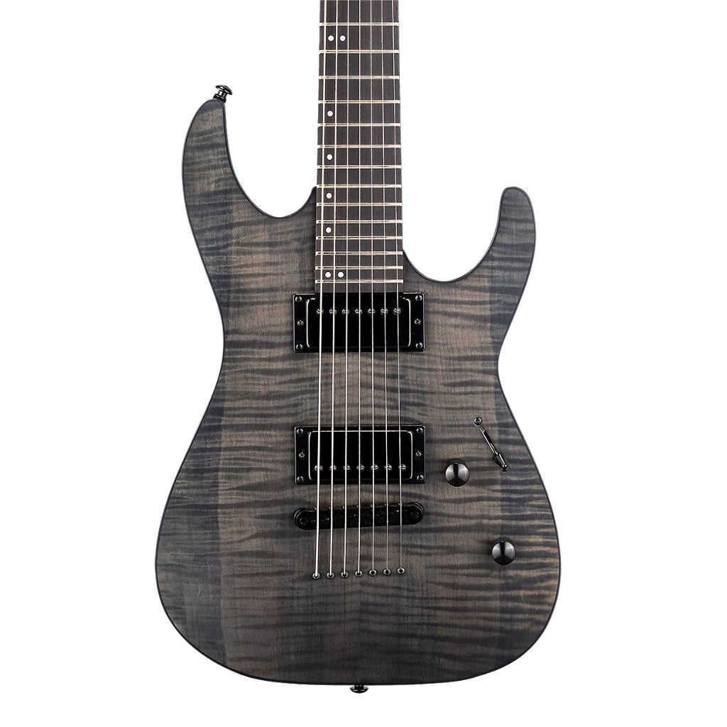 ESP - LTD M-207DX Baritone 7-String Electric Guitar - See Thru Black Satin