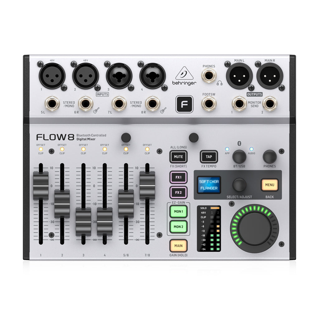 Behringer - Flow-8 - 8ch Dig. Usb Mixer W/ Bluetooth