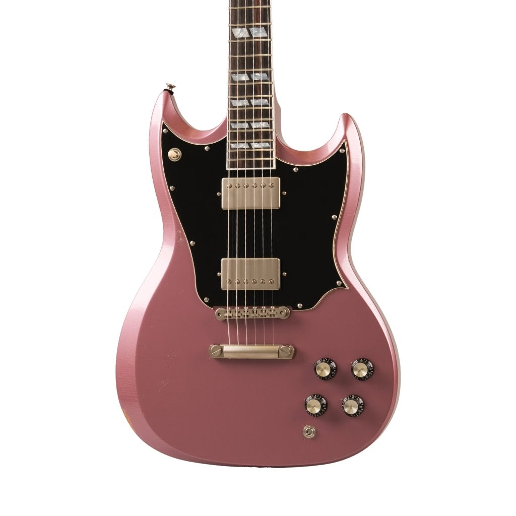 Frank Brothers Radar Deluxe Medium Relic w/Full Guard Electric Guitar - Burgundy Mist Electric Guitars Sky Music