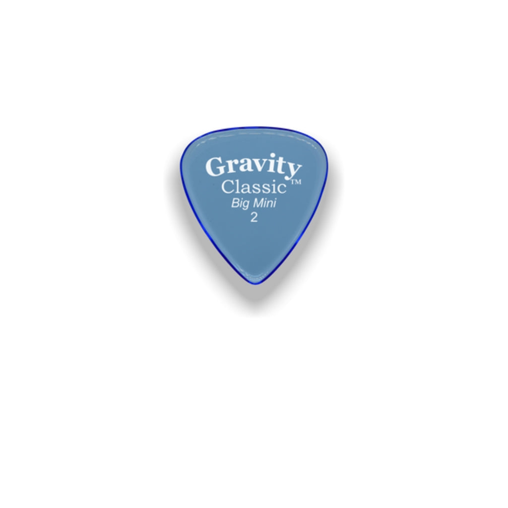 Gravity Picks Classic Big Mini 2mm Master finish unpolished Blue