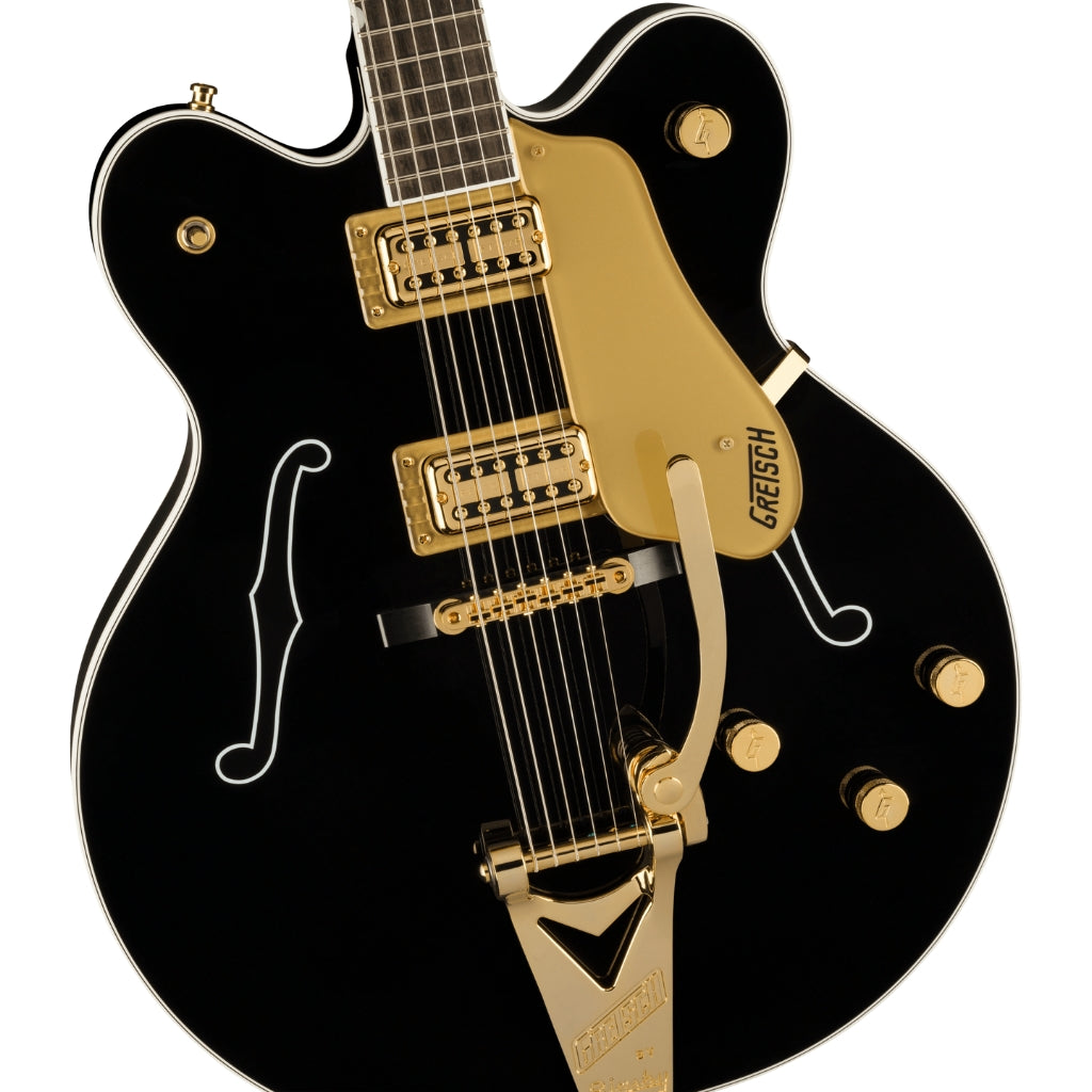 Gretsch - G6122TG Players Edition Country Gentleman® Hollow Body with String-Thru Bigsby® and Gold Hardware - Black