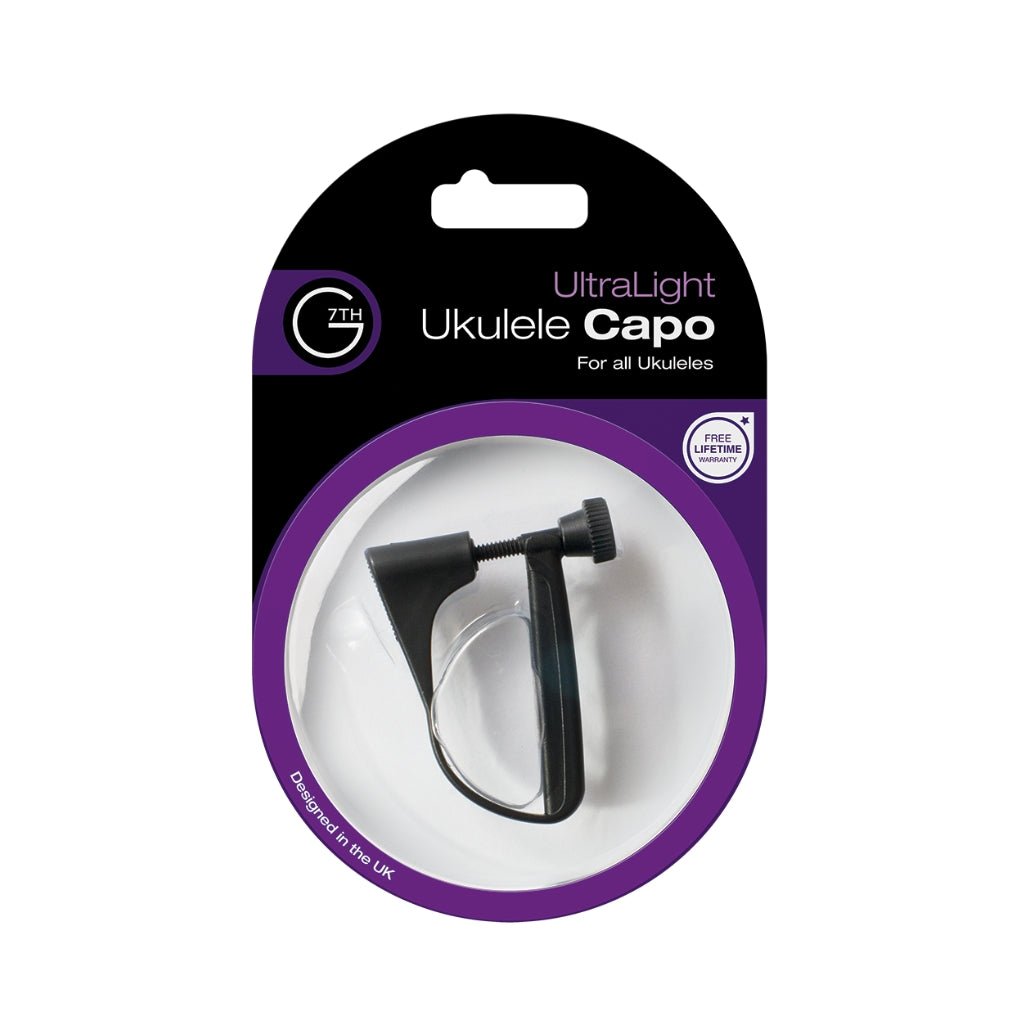 G7th Ultralight Black Ukulele Capo Capos Sky Music