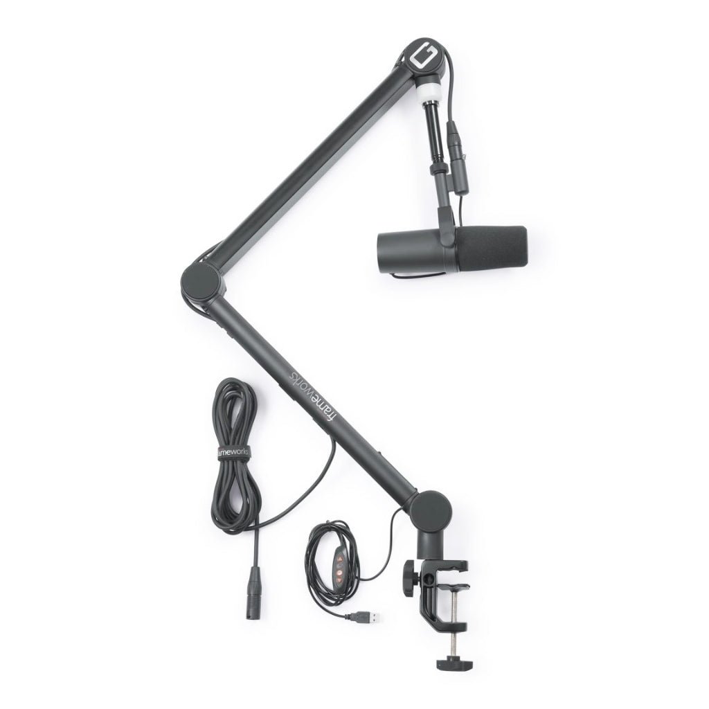 GATOR GFWMICBCBM4000 Broadcast Boom Arm W/LED Microphone Stands & Accessories Sky Music