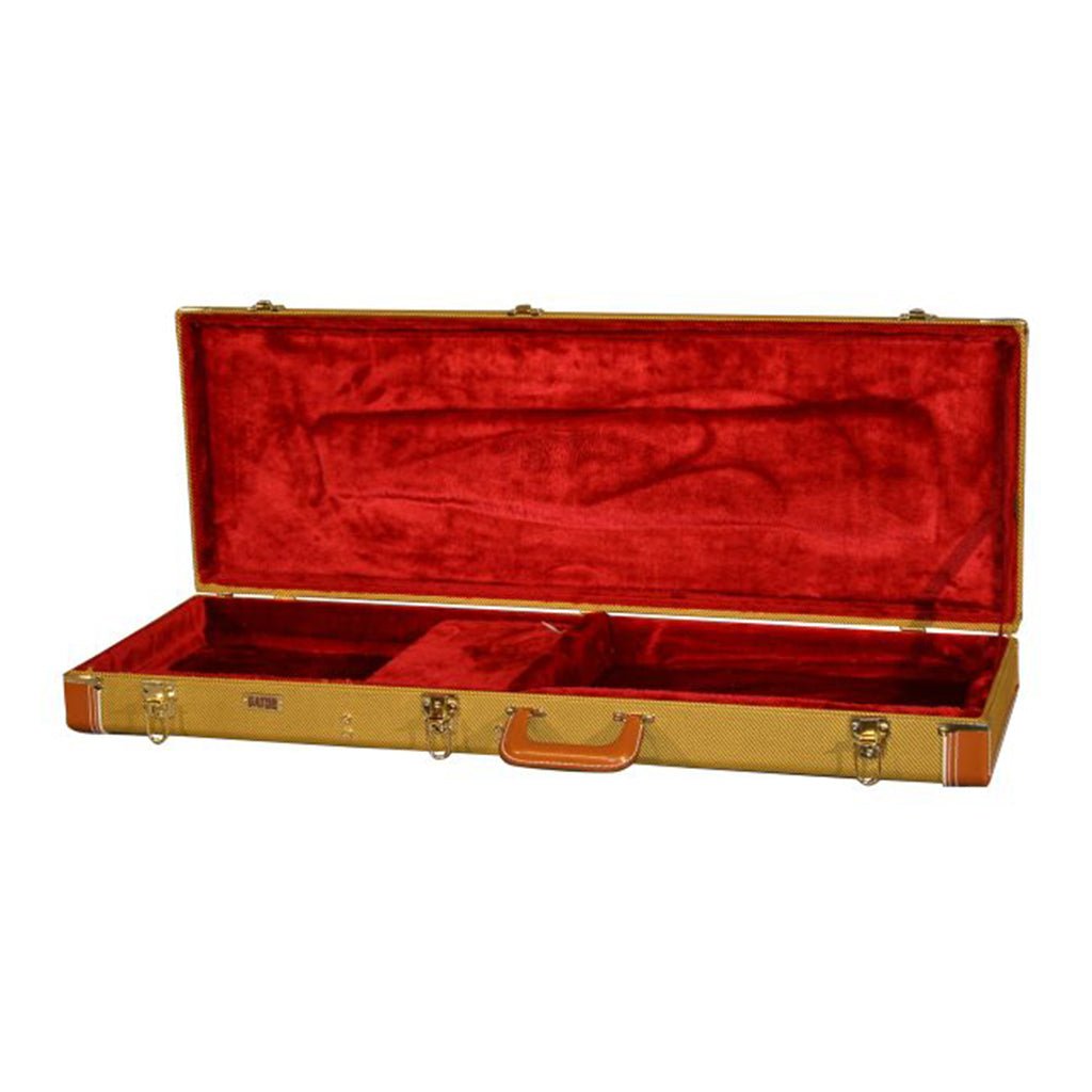 Gator GW-Electric-TW Electric Guitar Deluxe Wood Case, Tweed Electric Guitar Cases & Gigbags Sky Music