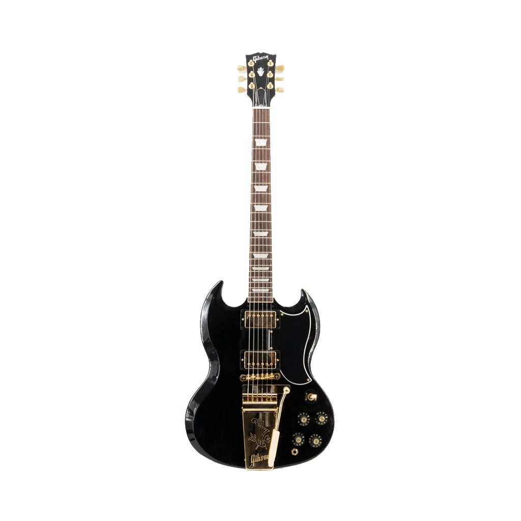Gibson 61 SG Standard Maestro Limited Edition Electric Guitar - Ebony w/Gold Hardware Electric Guitars Sky Music