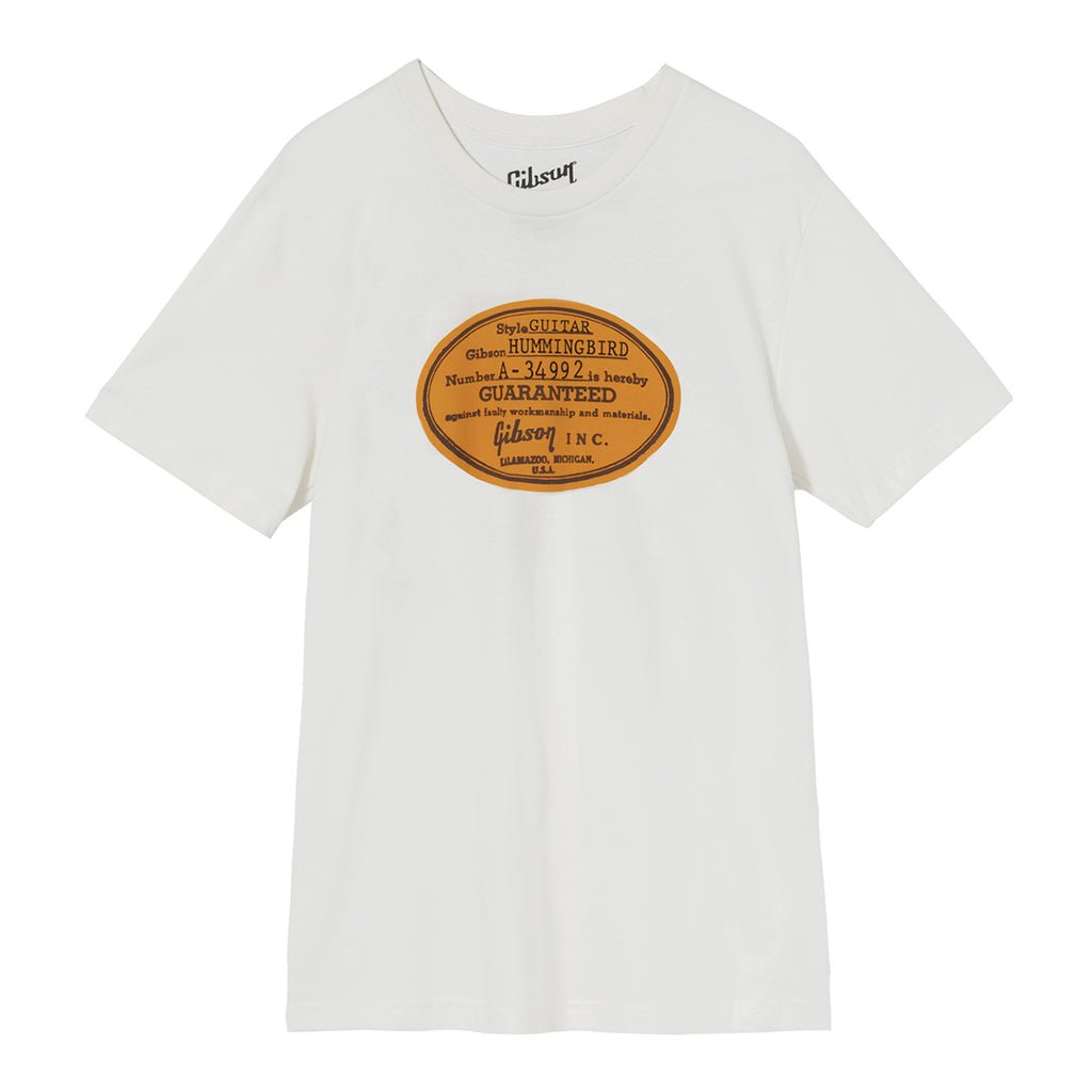 Gibson Acoustic Label Tee Vintage White Large Merchandise &amp; Apparel Sky Music