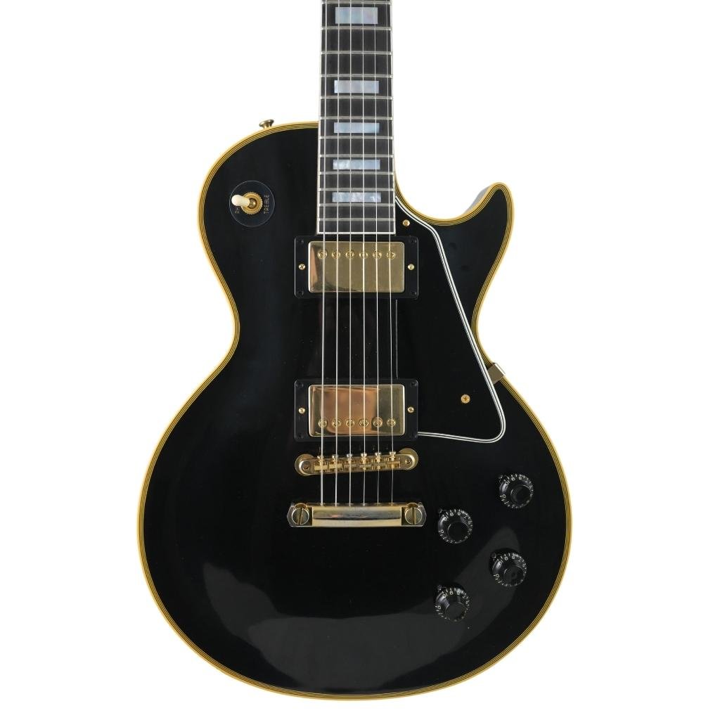 Gibson Custom 1957 Les Paul Custom Reissue Electric Guitar - Ebony, VOS Electric Guitars Sky Music