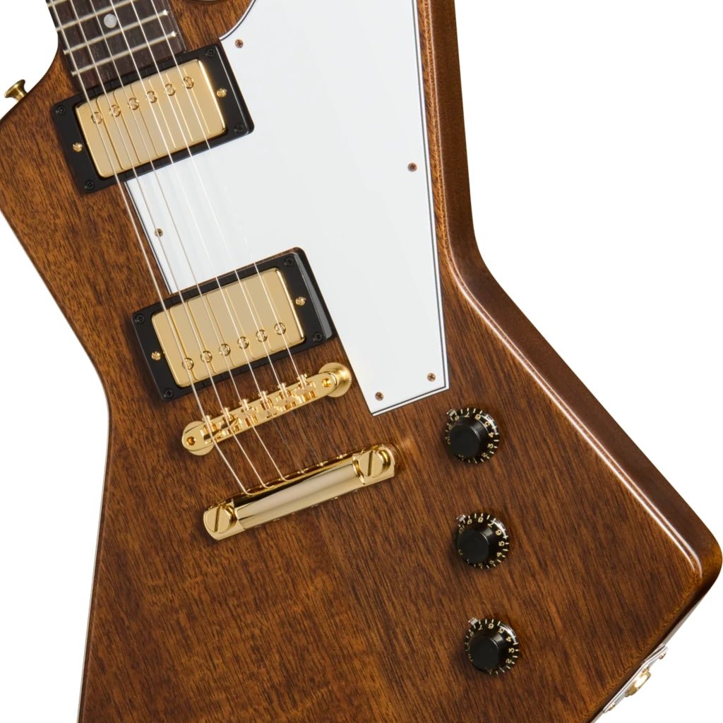 Gibson Custom 1958 Mahogany Explorer Reissue - Antique Natural Electric Guitars Sky Music