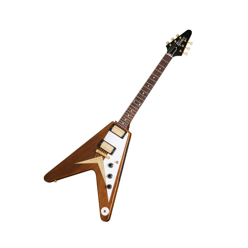 Gibson Custom 1958 Mahogany Flying V Reissue - Antique Natural Electric Guitars Sky Music