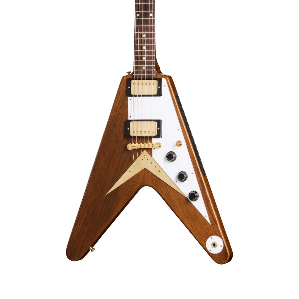 Gibson Custom 1958 Mahogany Flying V Reissue - Antique Natural Electric Guitars Sky Music